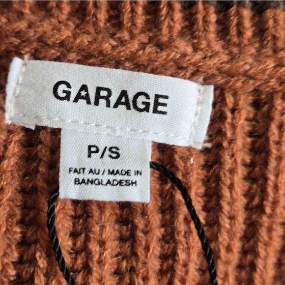 Garage Brown Sleeveless Cropped Sweater Vest - Picture 6 of 7